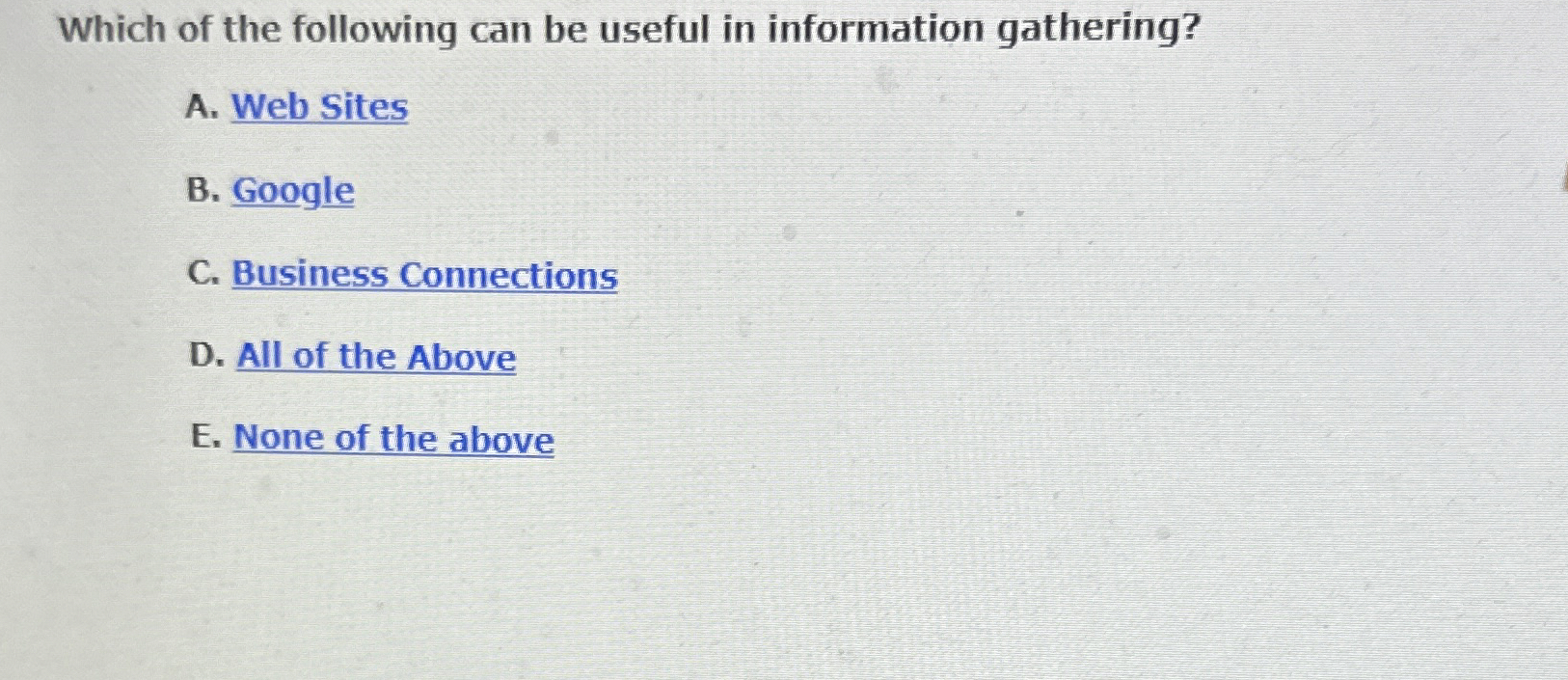 Which of the following can be useful in
