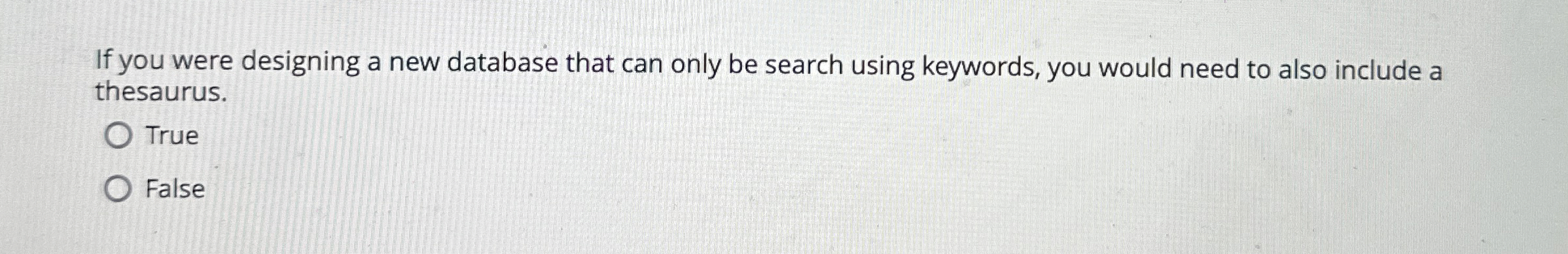 If you were designing a new database that can