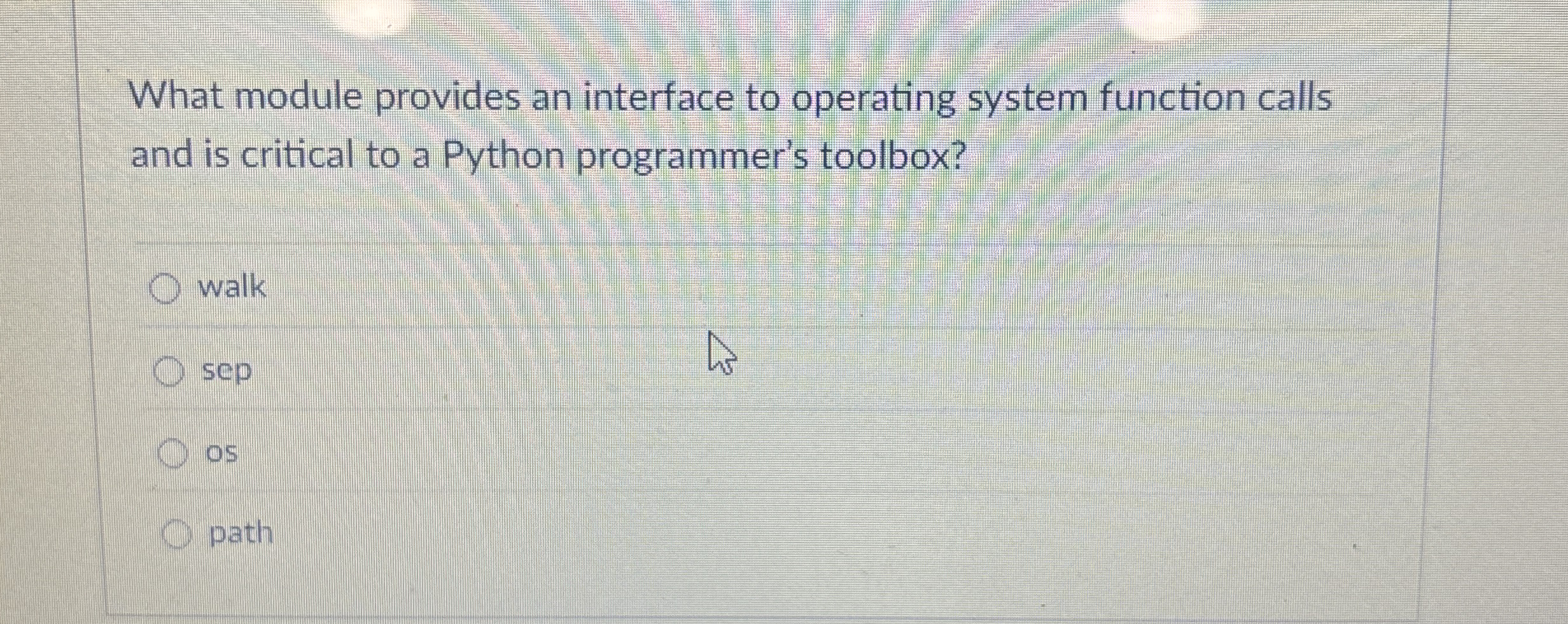 What module provides an interface to operating
