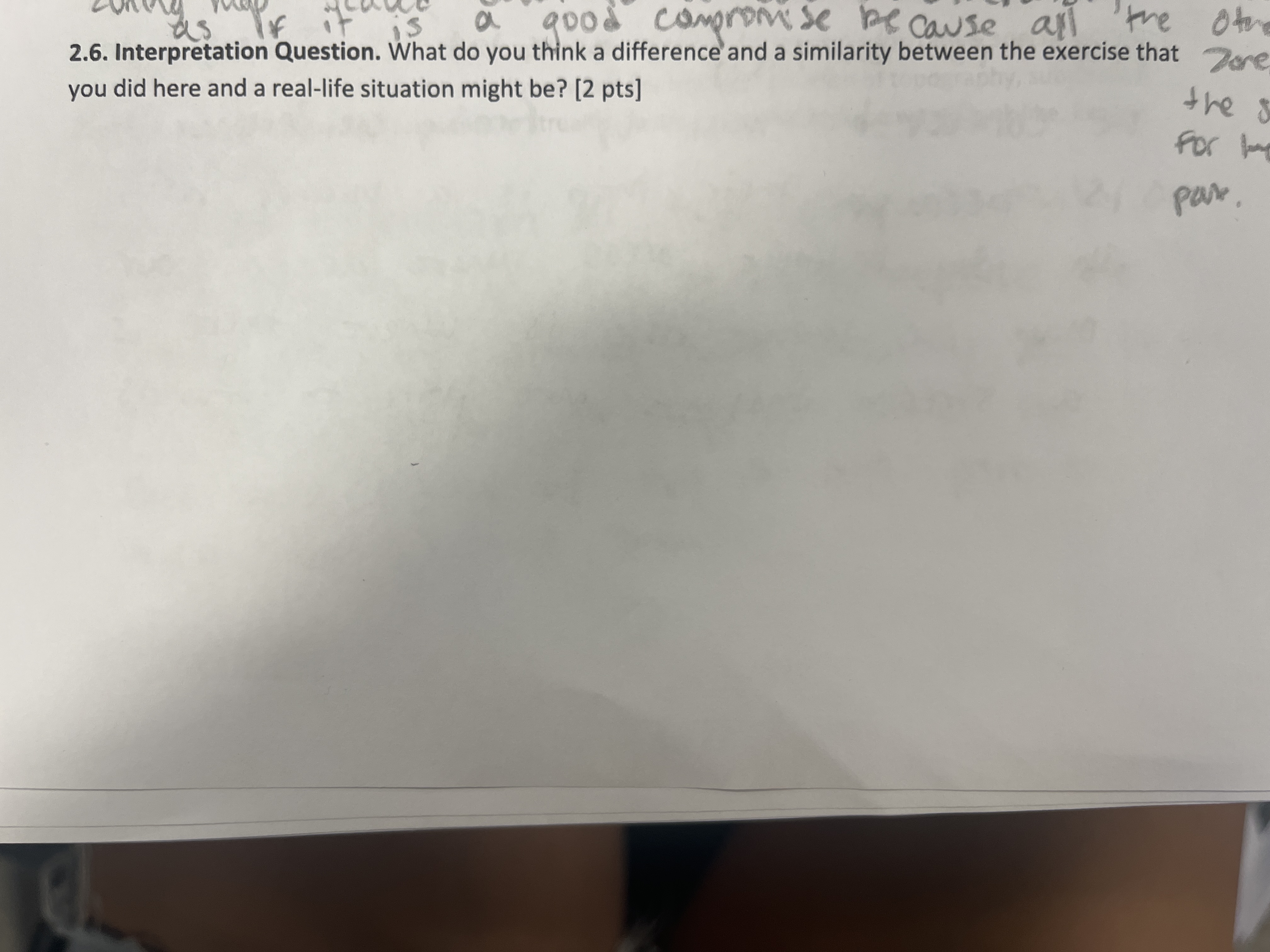 2 . 6 . Interpretation Question. What do you