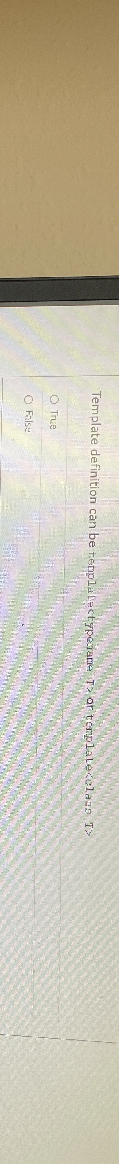 Template definition can be template: T  style=