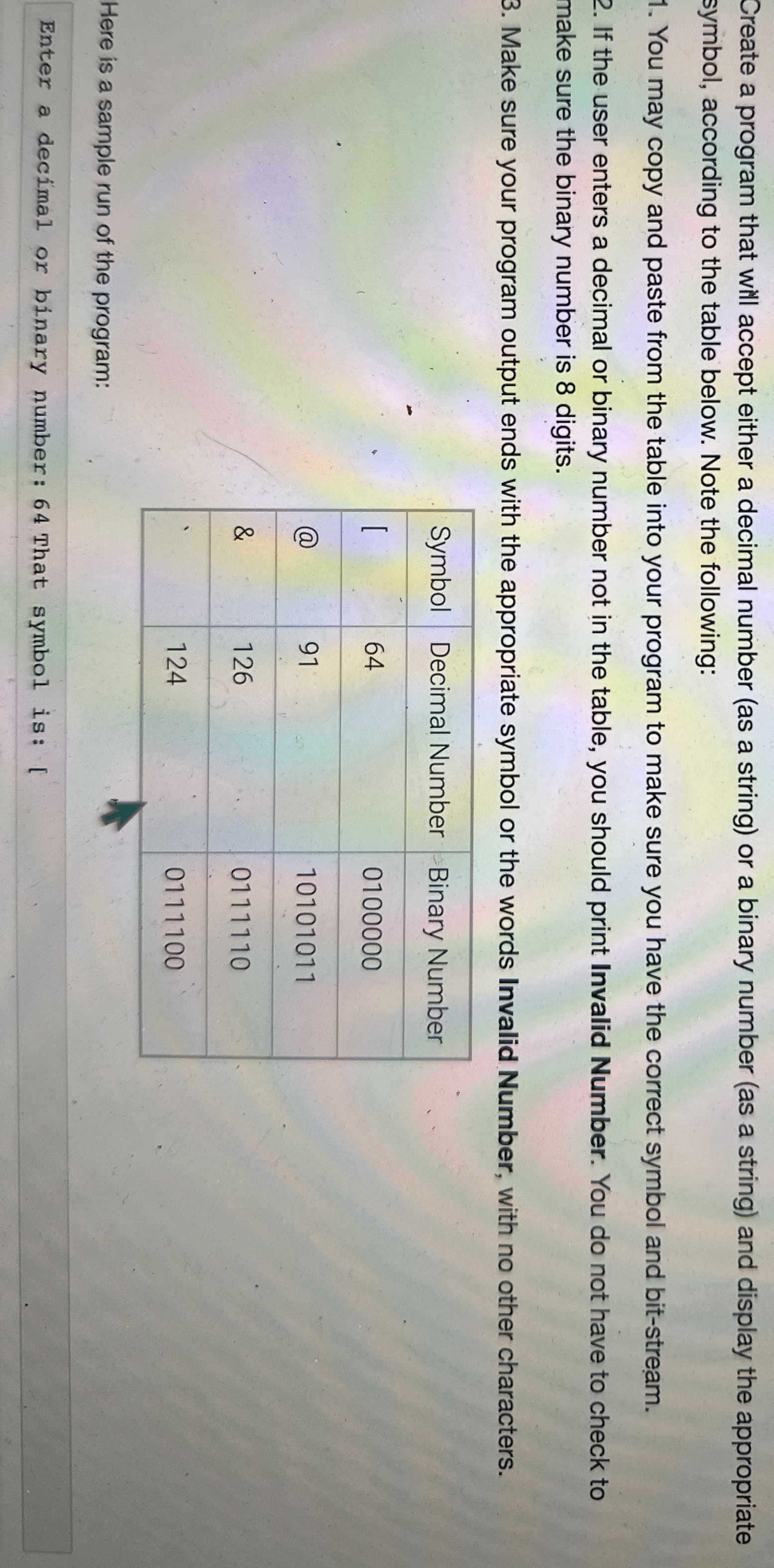 Python Create a program that will accept either a