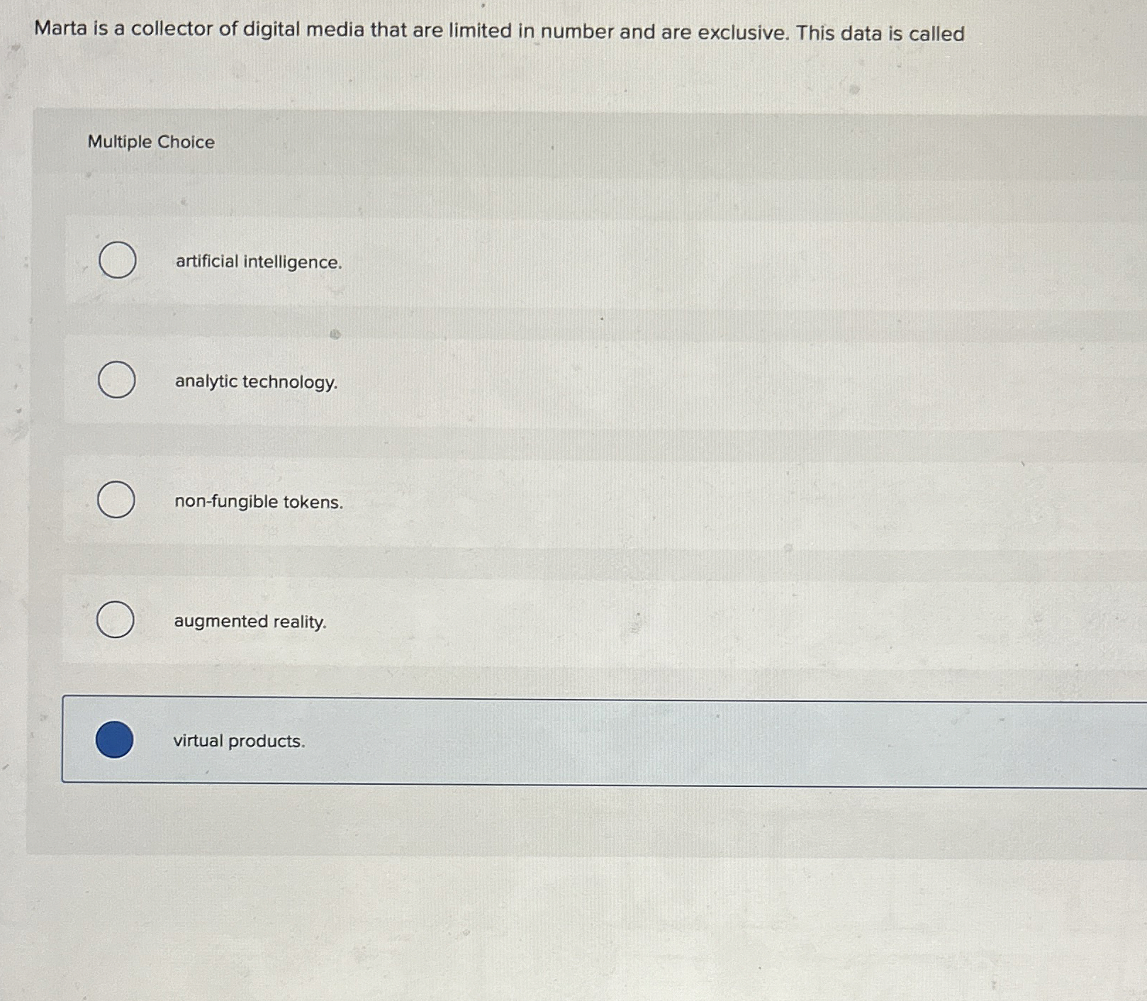 Marta is a collector of digital media that are