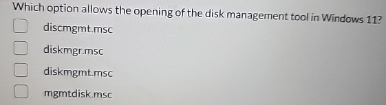 Which option allows the opening of the disk