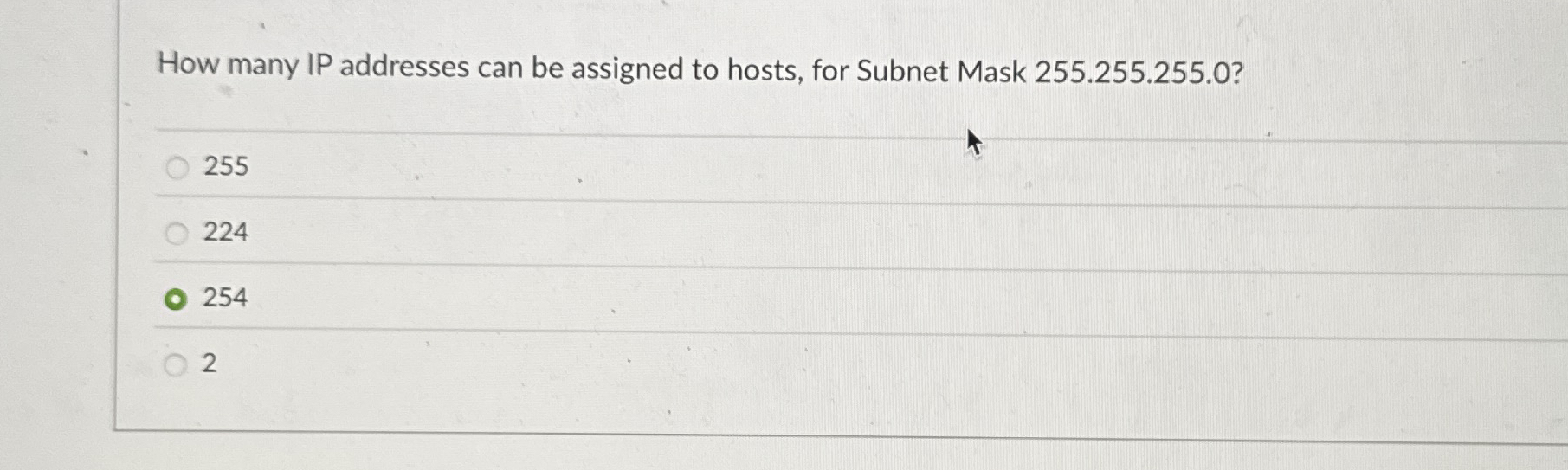 How many IP addresses can be assigned to hosts,