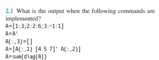 2 . 1 What is the output when the following