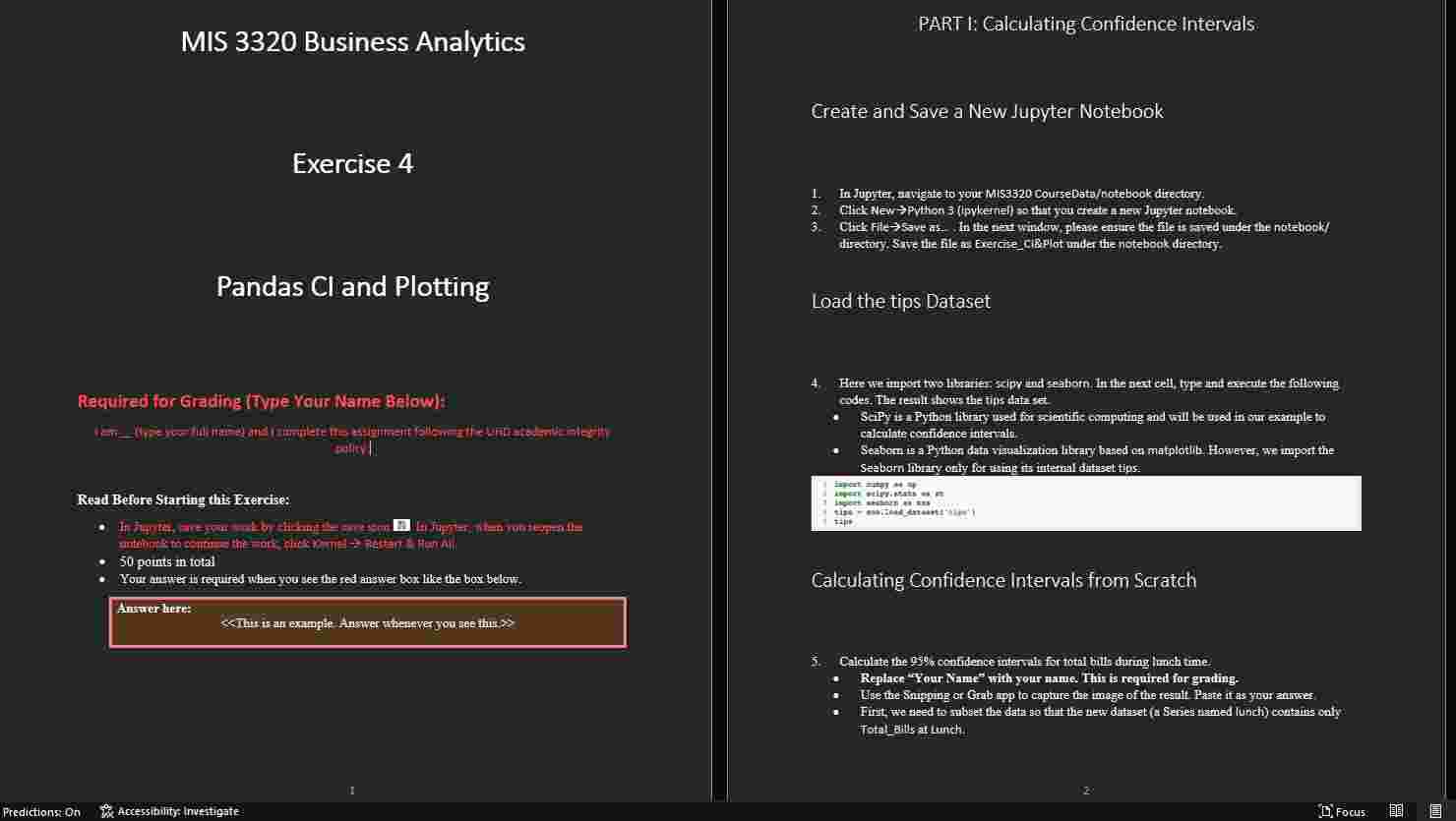 MIS 3 3 2 0 Business Analytics PART t: