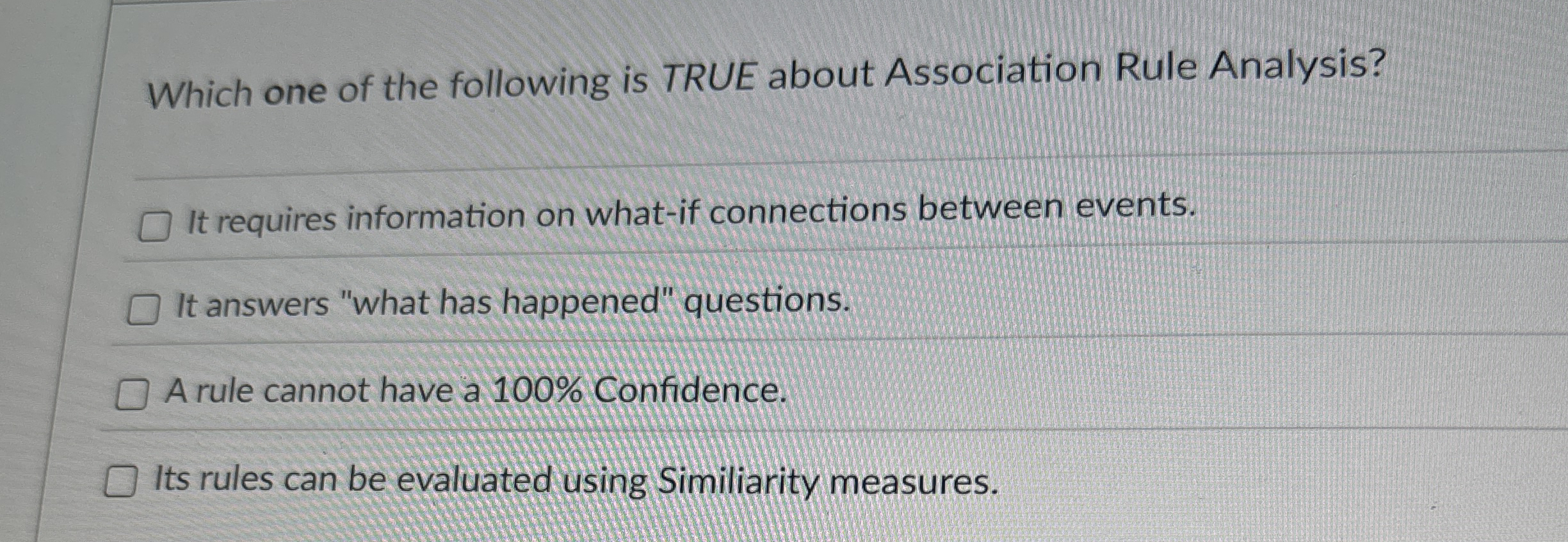 Which one of the following is TRUE about