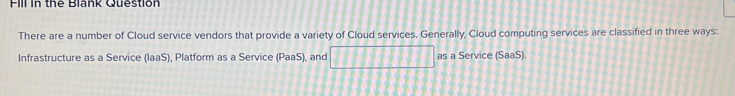 There are a number of Cloud service vendors that