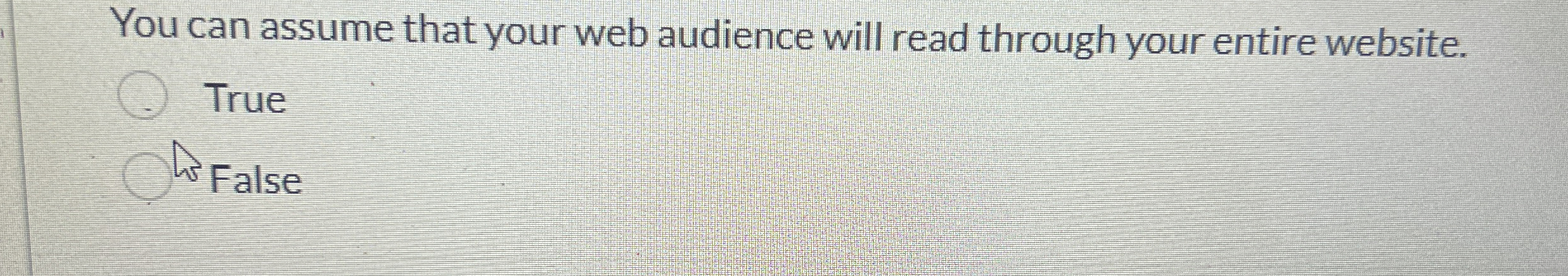 You can assume that your web audience will read