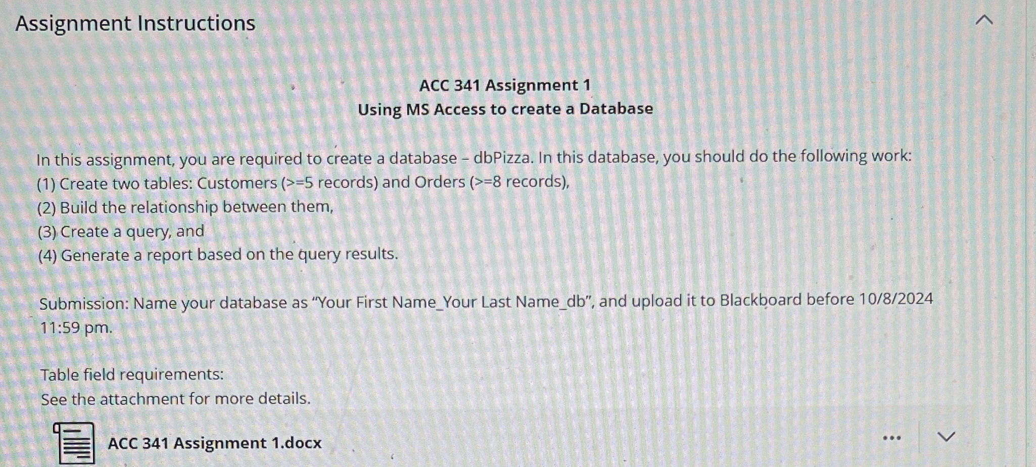 In this assignment, you are required to create a