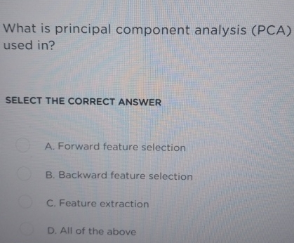 What is principal component analysis ( PCA ) used
