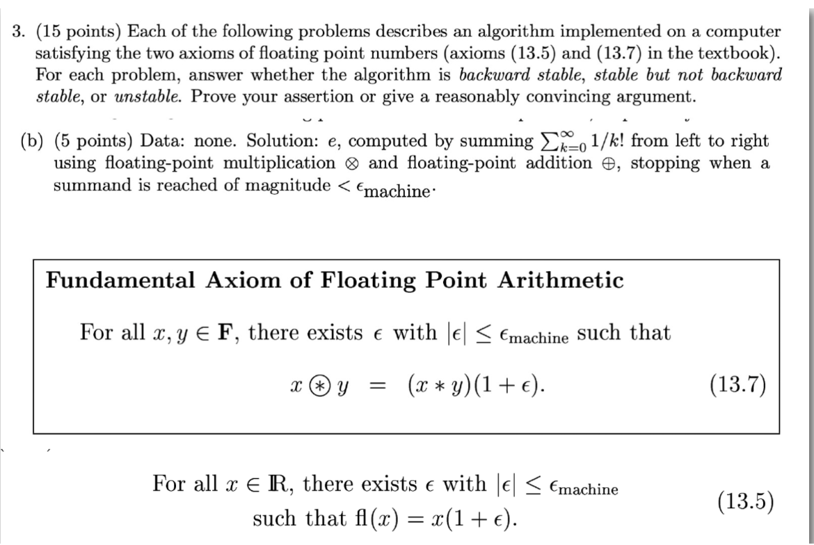 ( 1 5 points ) Each of the following problems