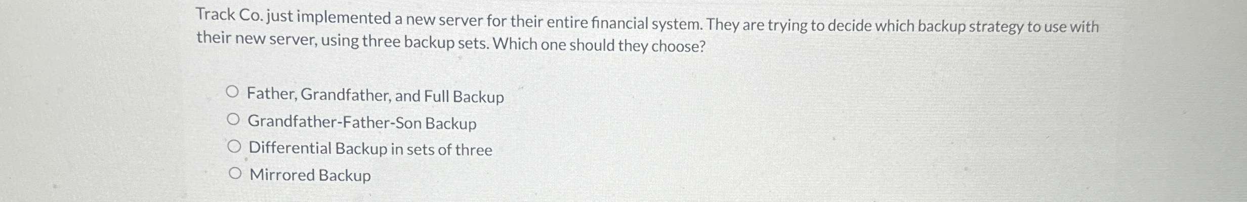 Track Co . just implemented a new server for