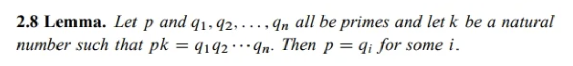 2 . 8 Lemma. Let p and q 1 , q 2 , dots, q n all