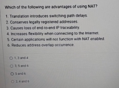 Which of the following are advantages of using