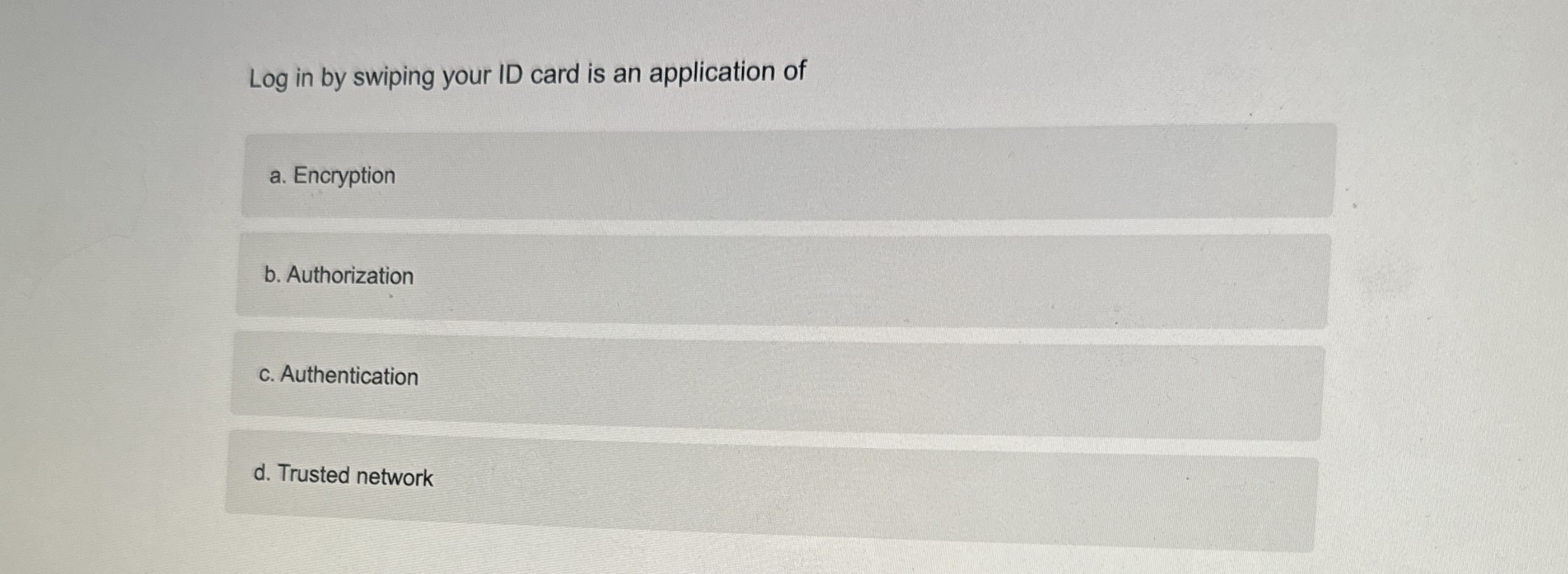 Log in by swiping your ID card is an application