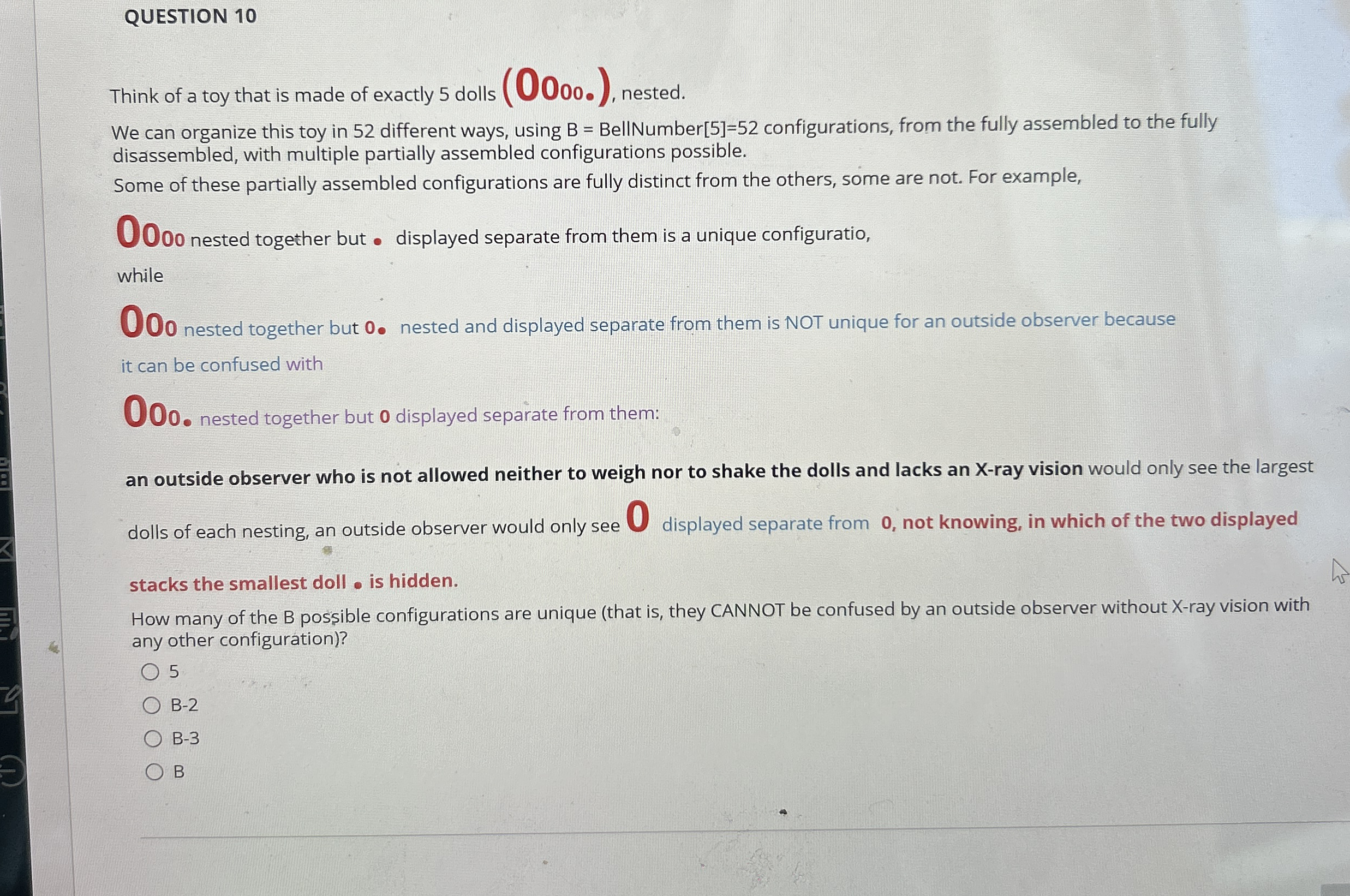 QUESTION 1 0 Think of a toy that is made of