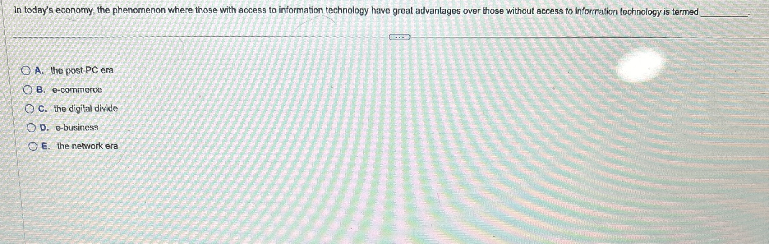 In today's economy, the phenomenon where those