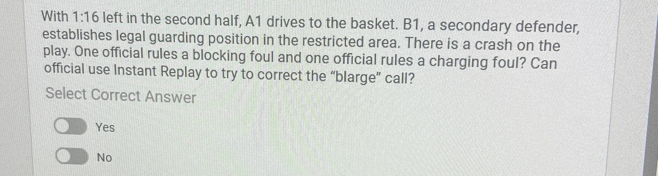 With 1 : 4 2 left in second half, A 1 passes the