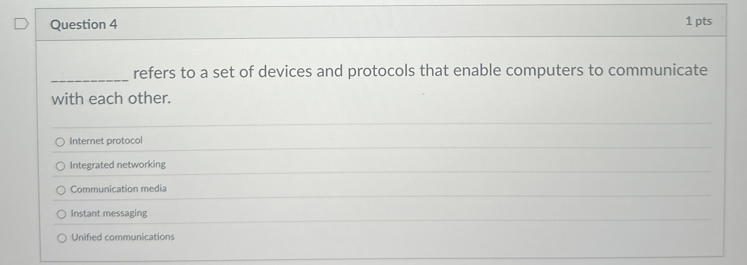 Question 4 refers to a set of devices and
