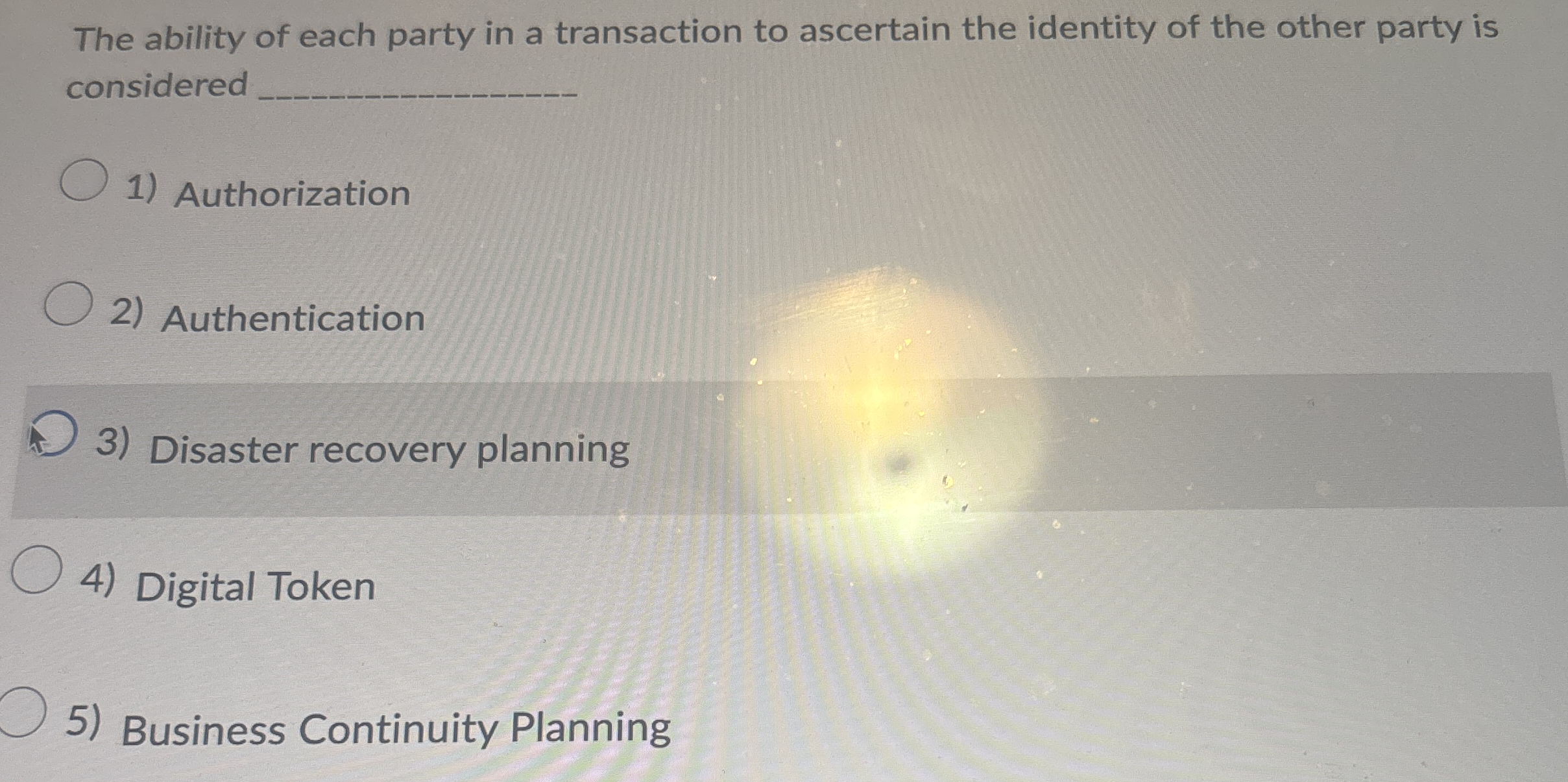 The ability of each party in a transaction to