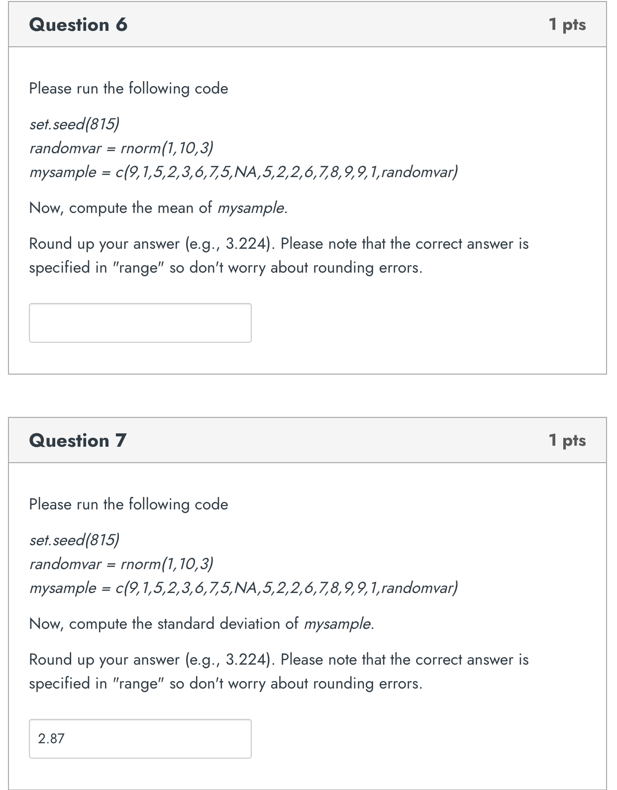 In Rstudio code: Please run the following code