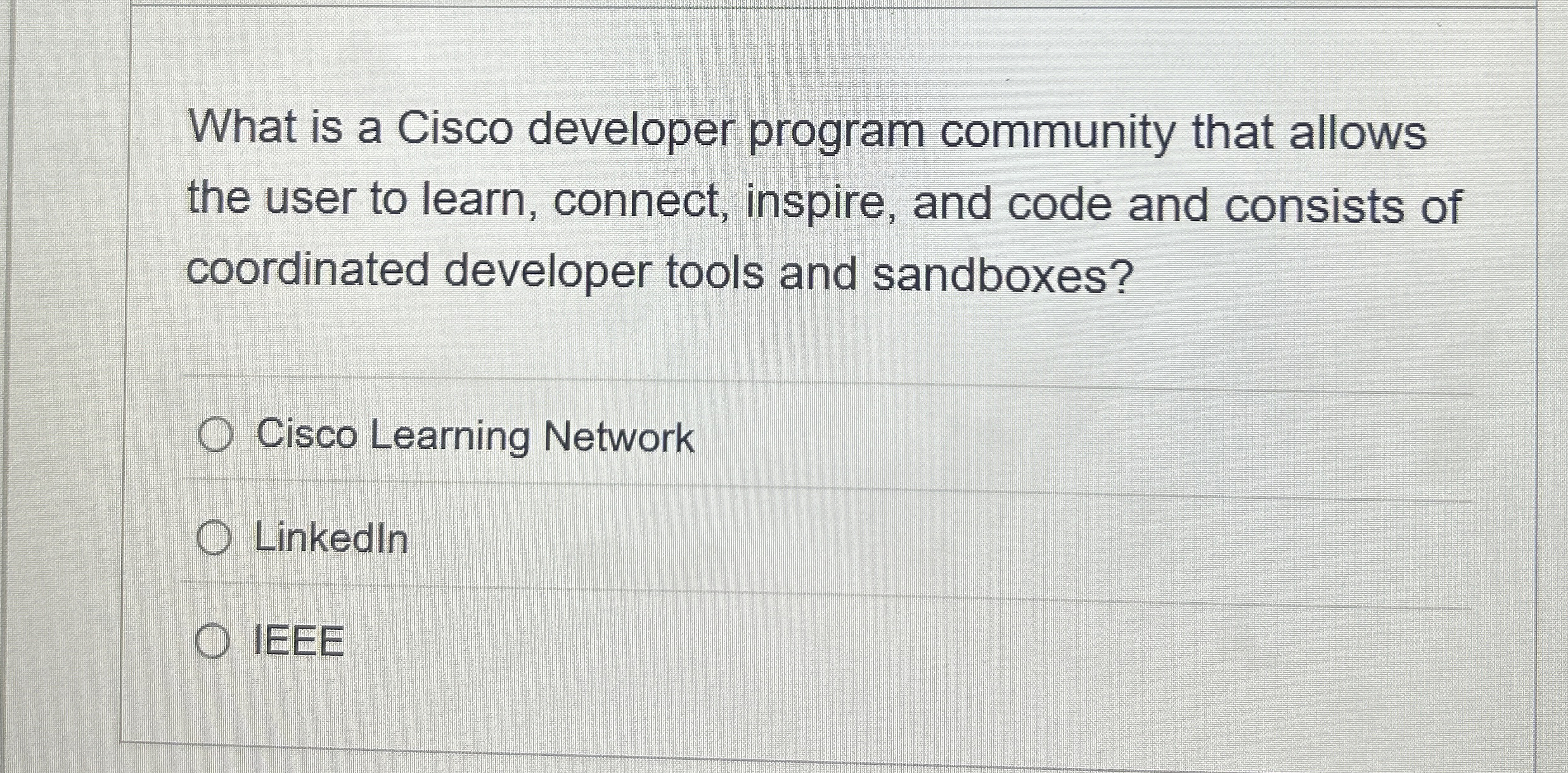 What is a Cisco developer program community that