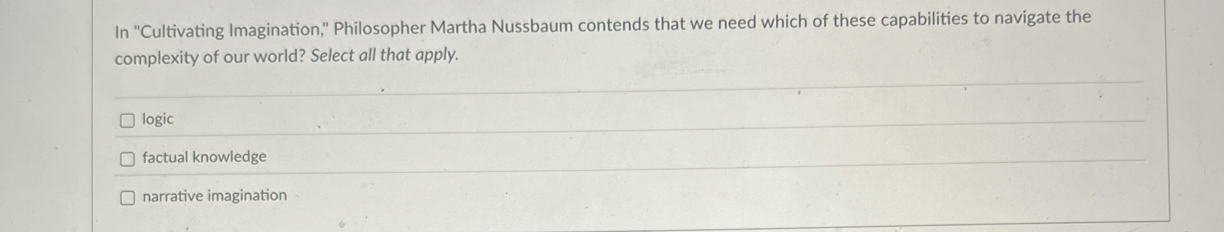 In "Cultivating Imagination," Philosopher Martha