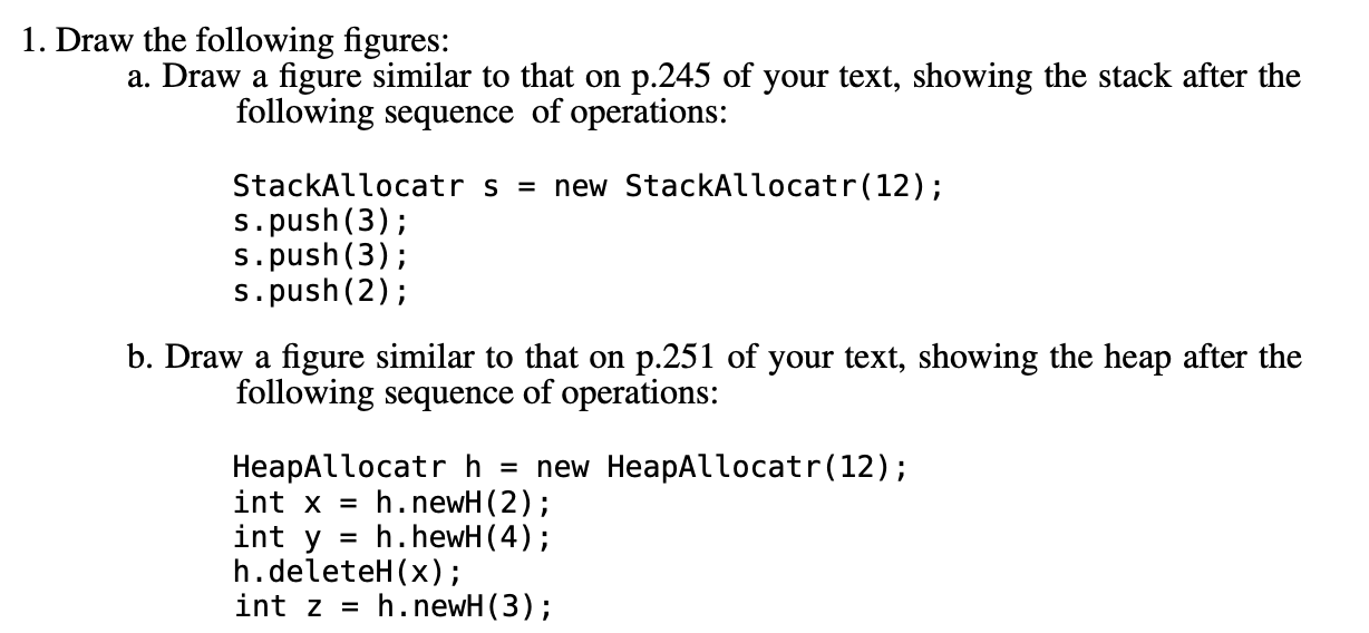 1 . Draw the following figures: a . Draw a figure