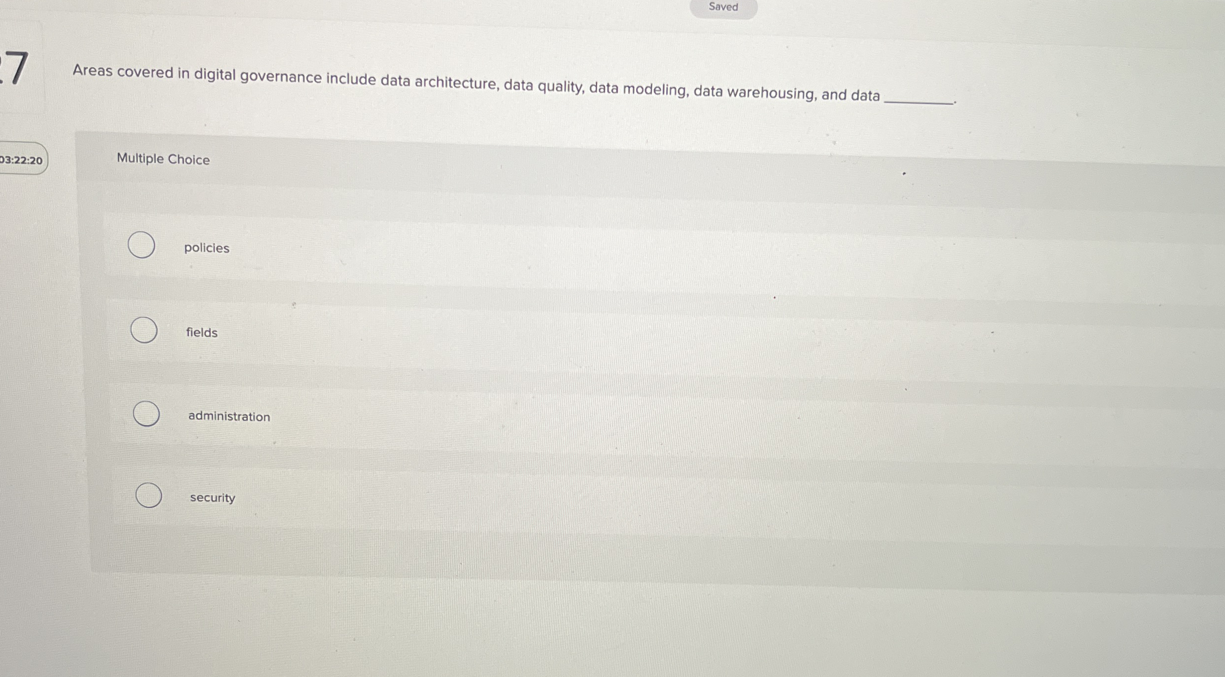 Saved 7 Areas covered in digital governance