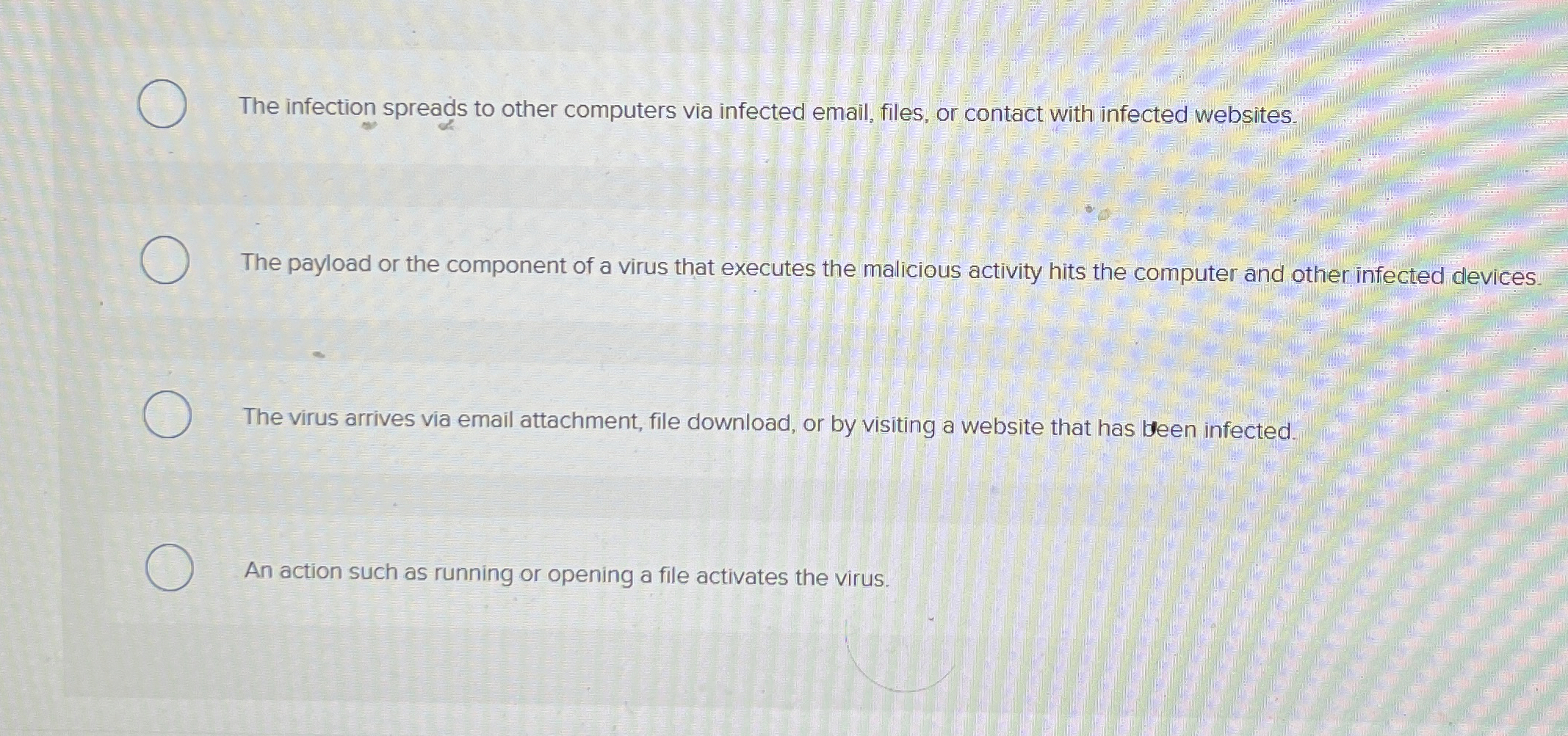 The infection spreads to other computers via