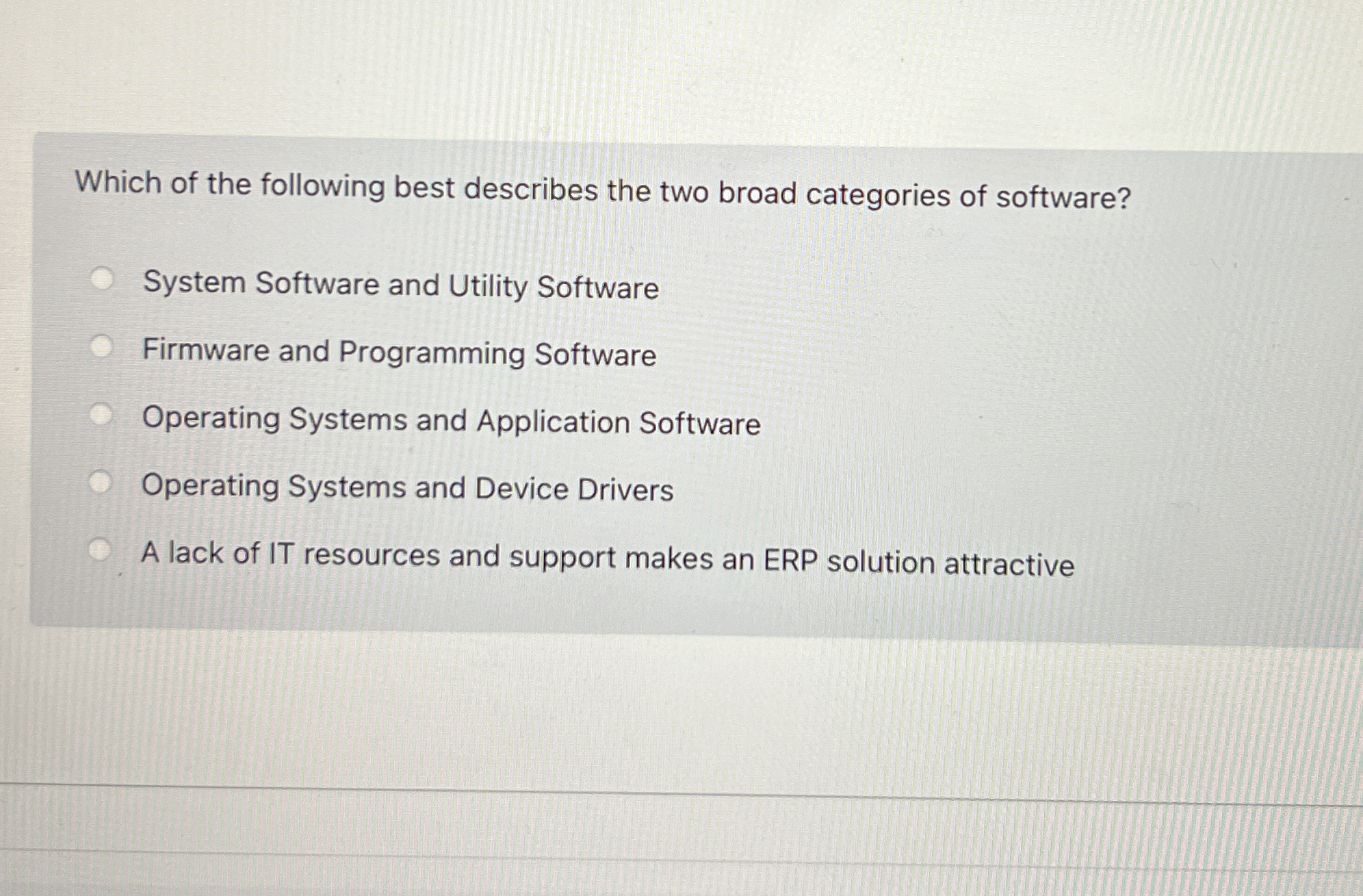 Which of the following best describes the two