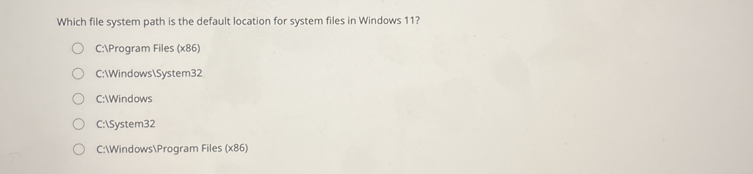 Which file system path is the default location