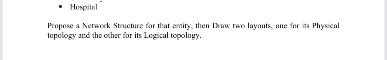 Propose a Network Structure for that entity, then