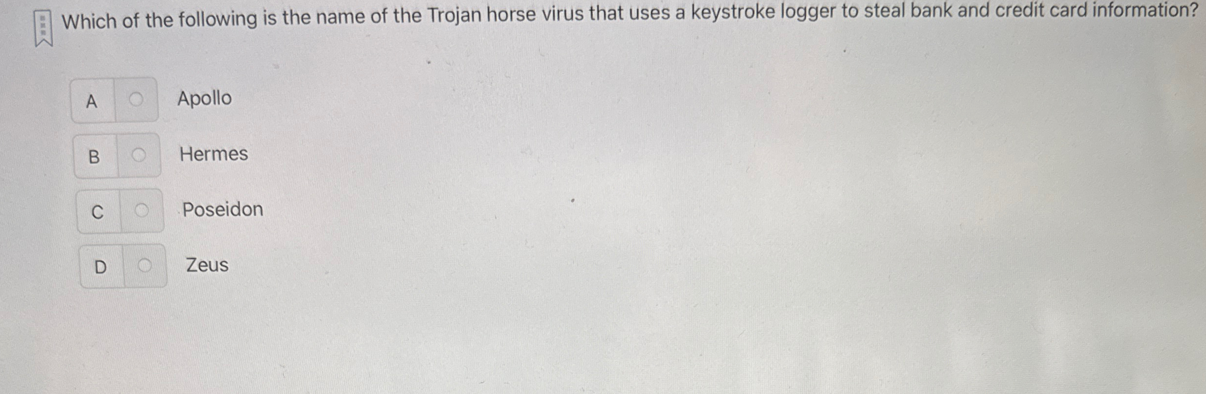 Which of the following is the name of the Trojan
