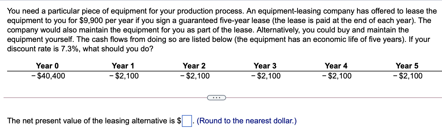 You are choosing between two projects. The cash