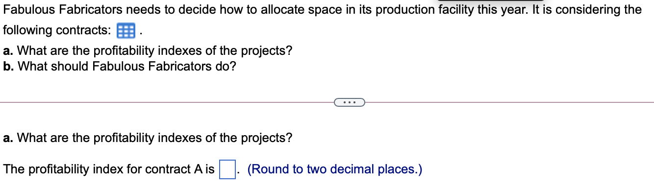 You are choosing between two projects. The cash