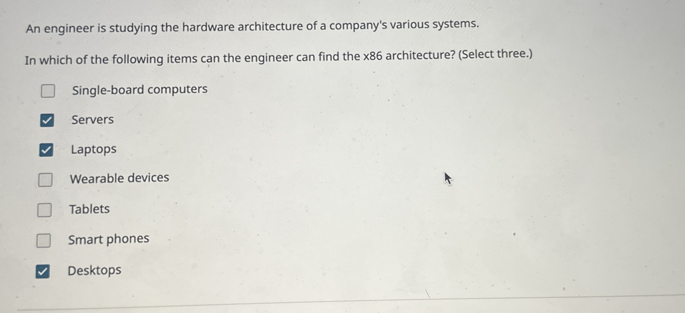 An engineer is studying the hardware architecture