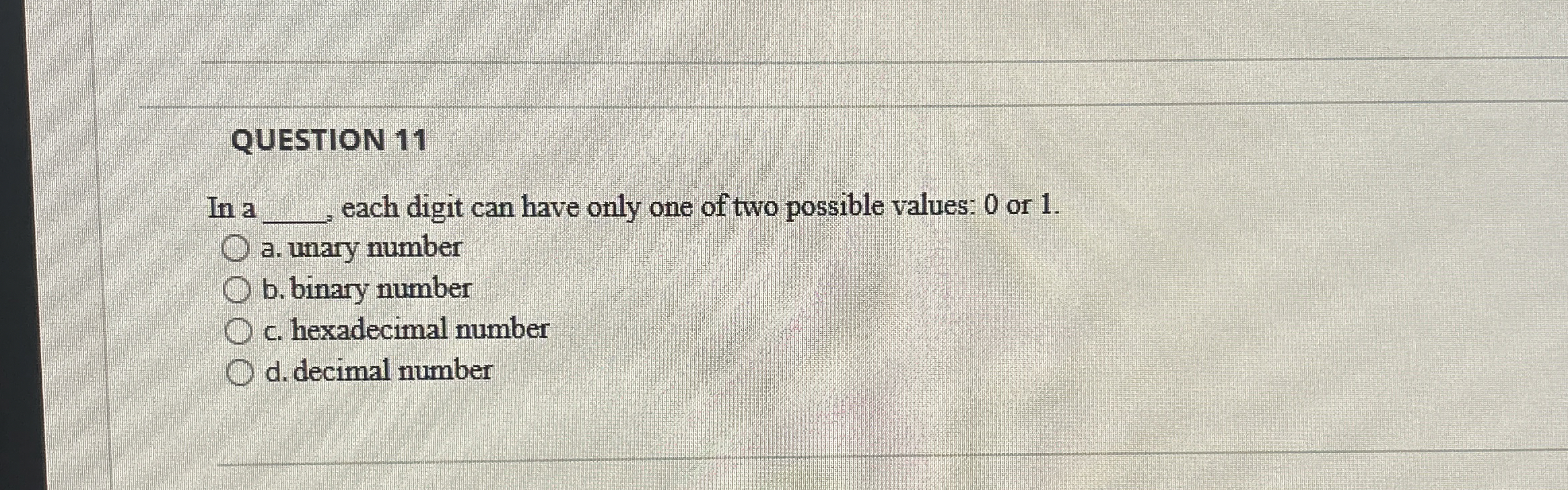 QUESTION 1 0 Which bus allows the CPU to send