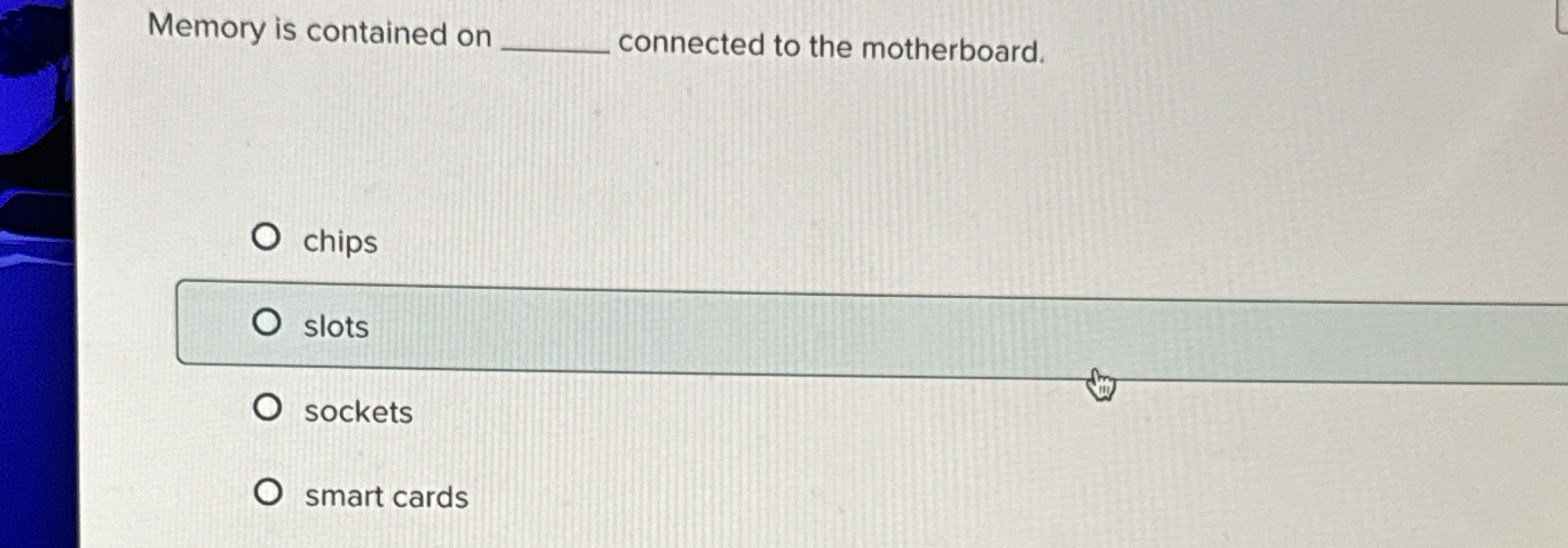Memory is contained on q , connected to the