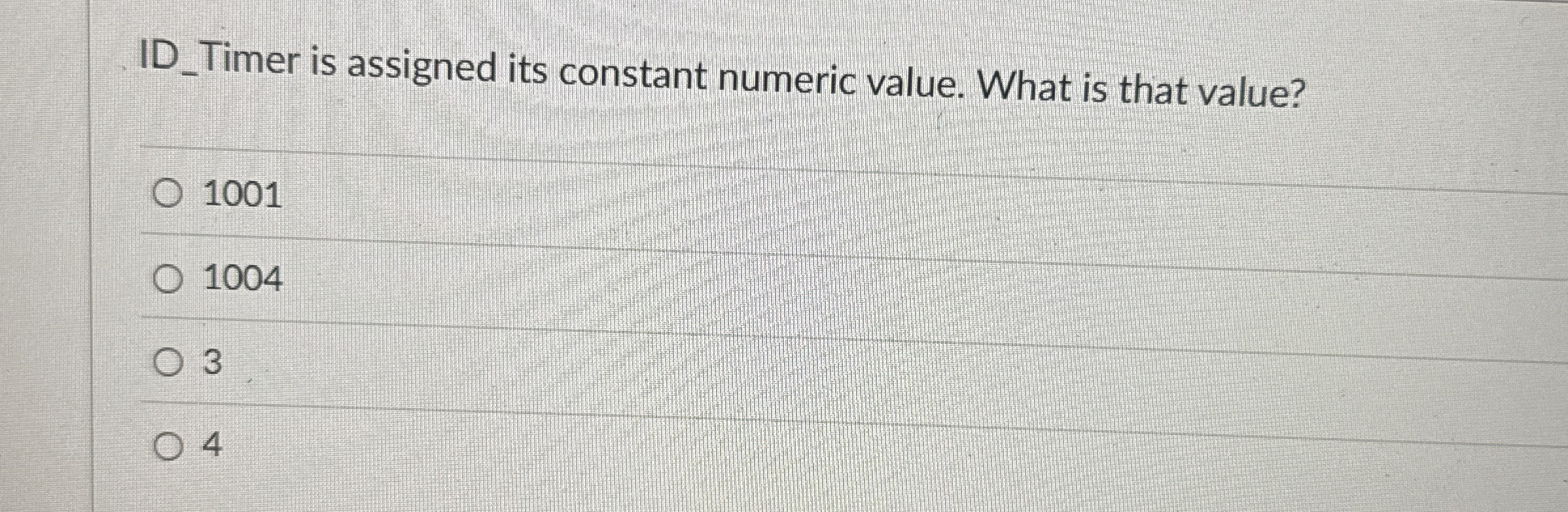ID _ Timer is assigned its constant numeric