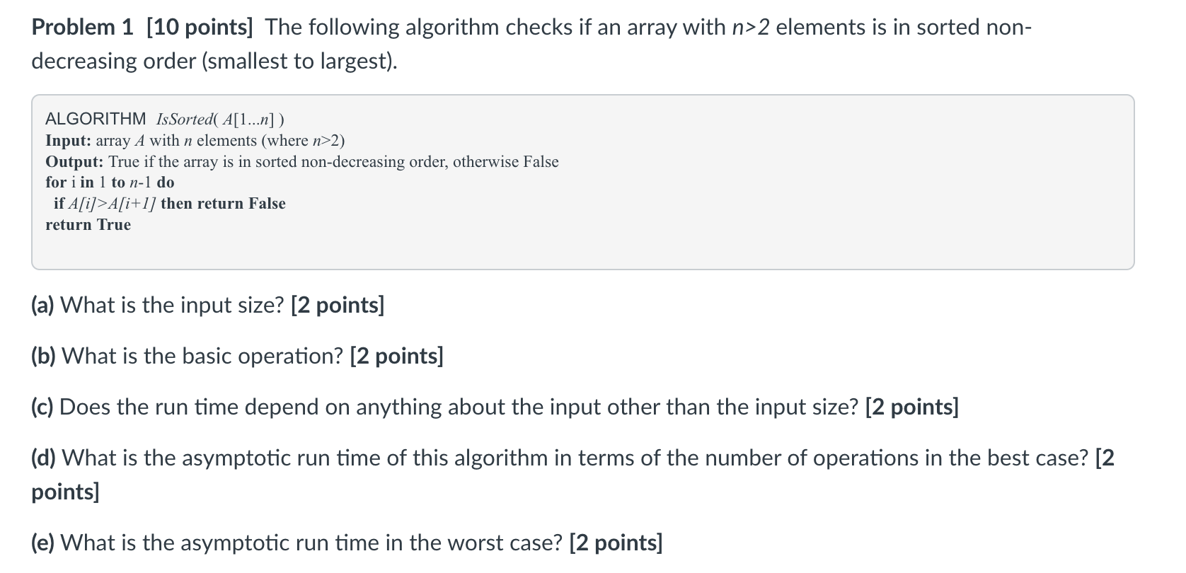 decreasing order ( smallest to largest ) . ( a )