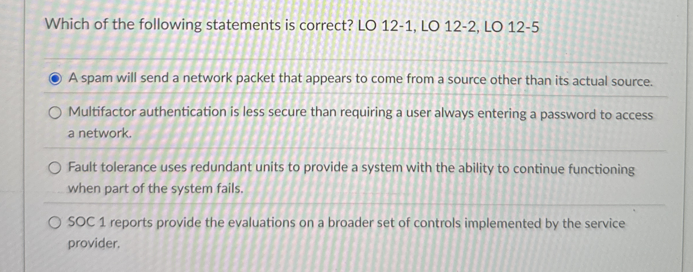 Which of the following statements is correct? LO