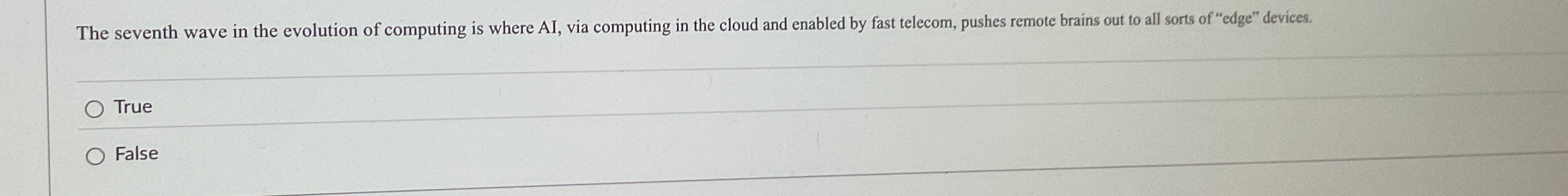 The seventh wave in the evolution of computing is