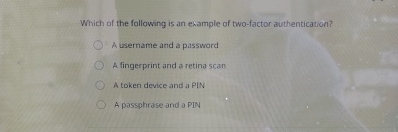 Which of the following is an ehample of two -