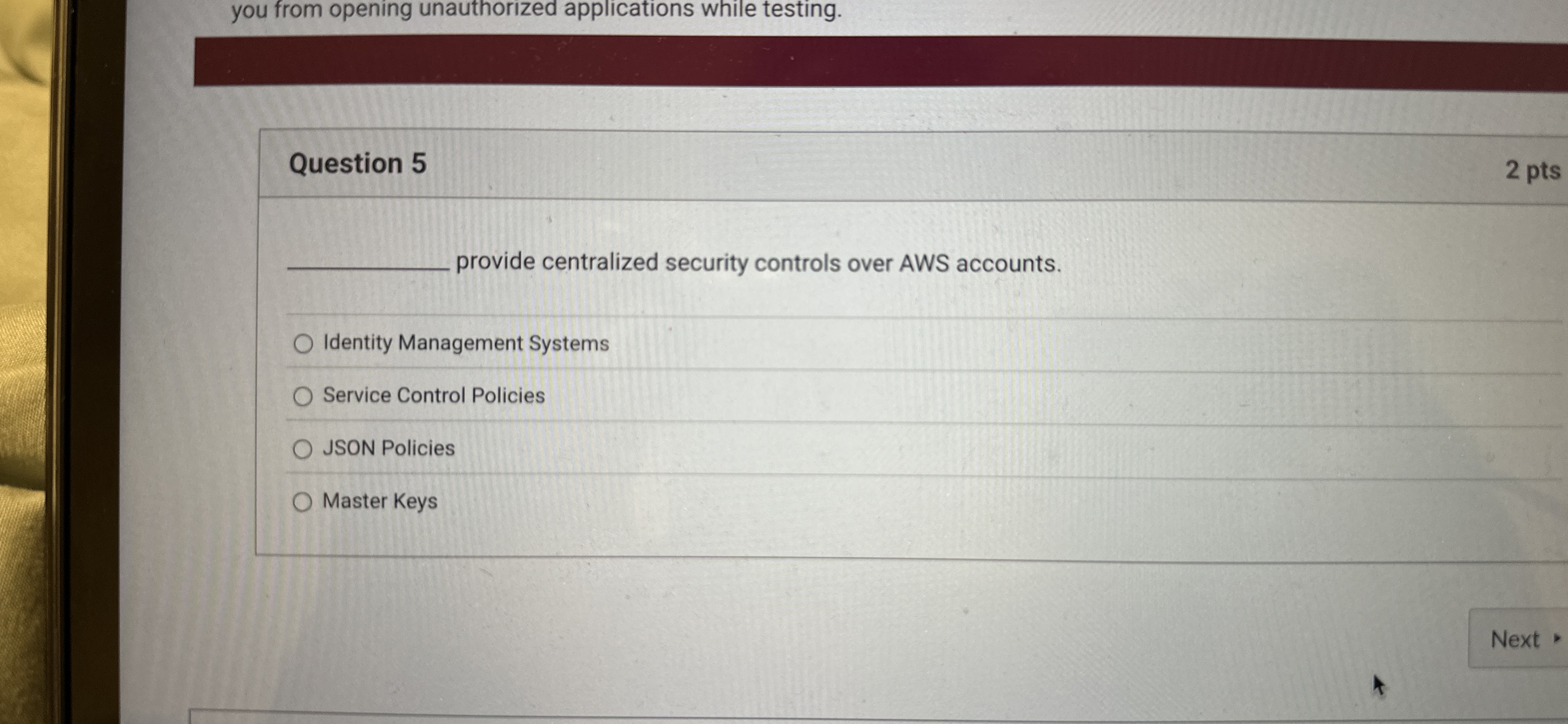 you from opening unauthorized applications while