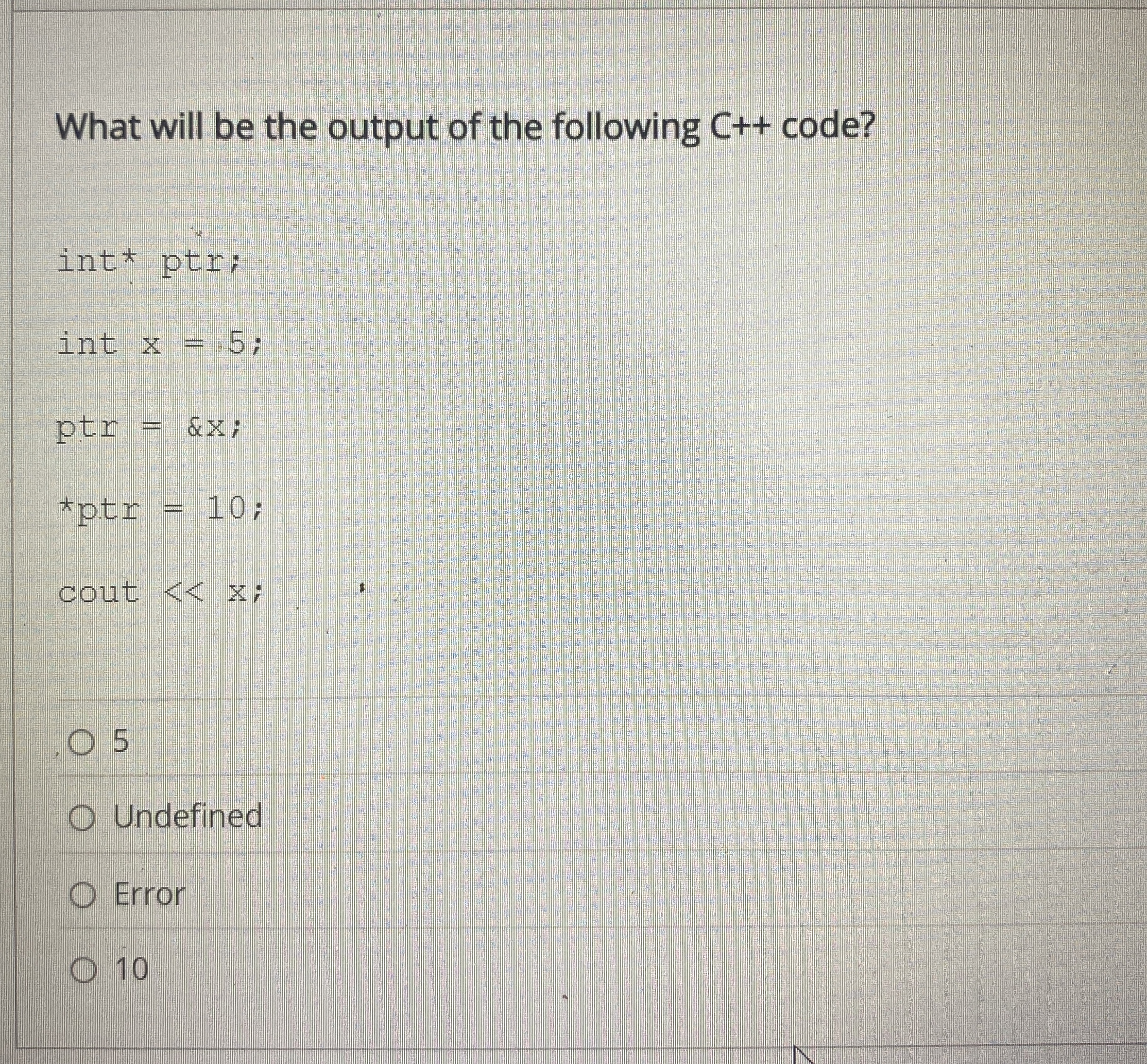 What will be the output of the following C + +