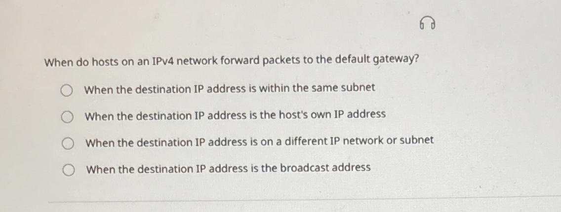 When do hosts on an IPv 4 network forward packets