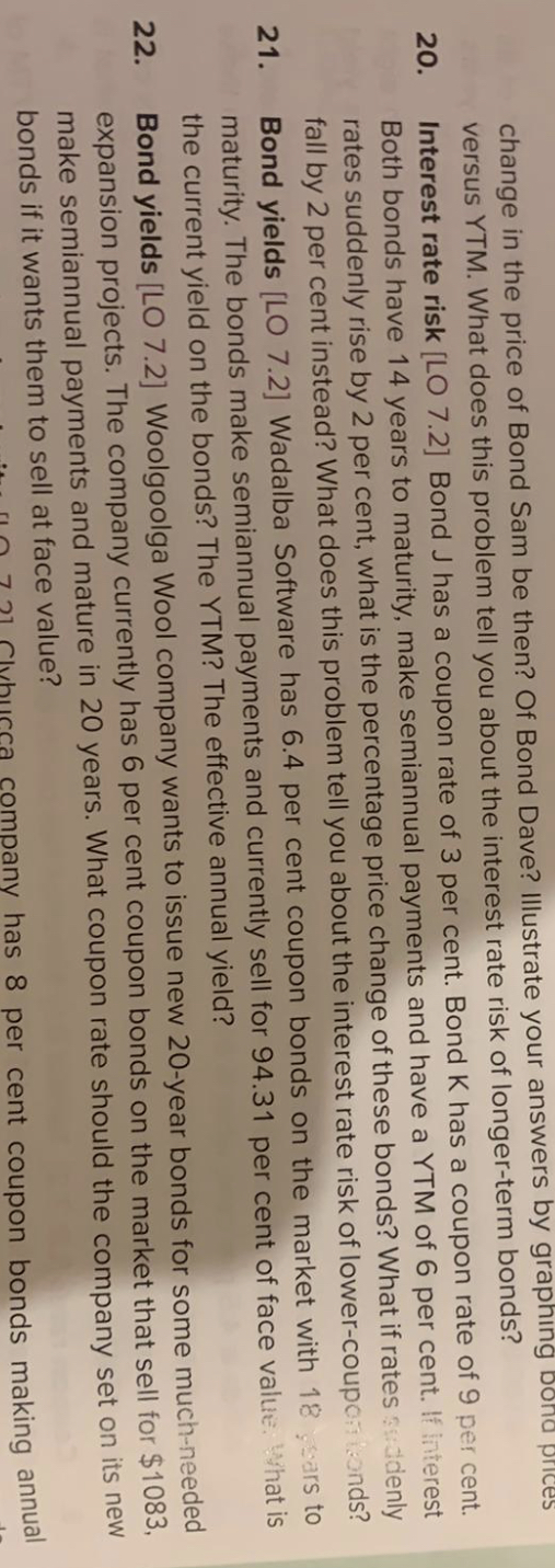 Question 19 and 20 19. Interest rate risk [LO